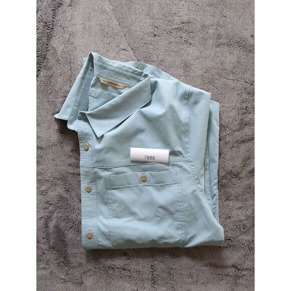 CC Filson Company Short Sleeve Button Up Shirt Men's Size Small Light Green - Picture 13 of 13